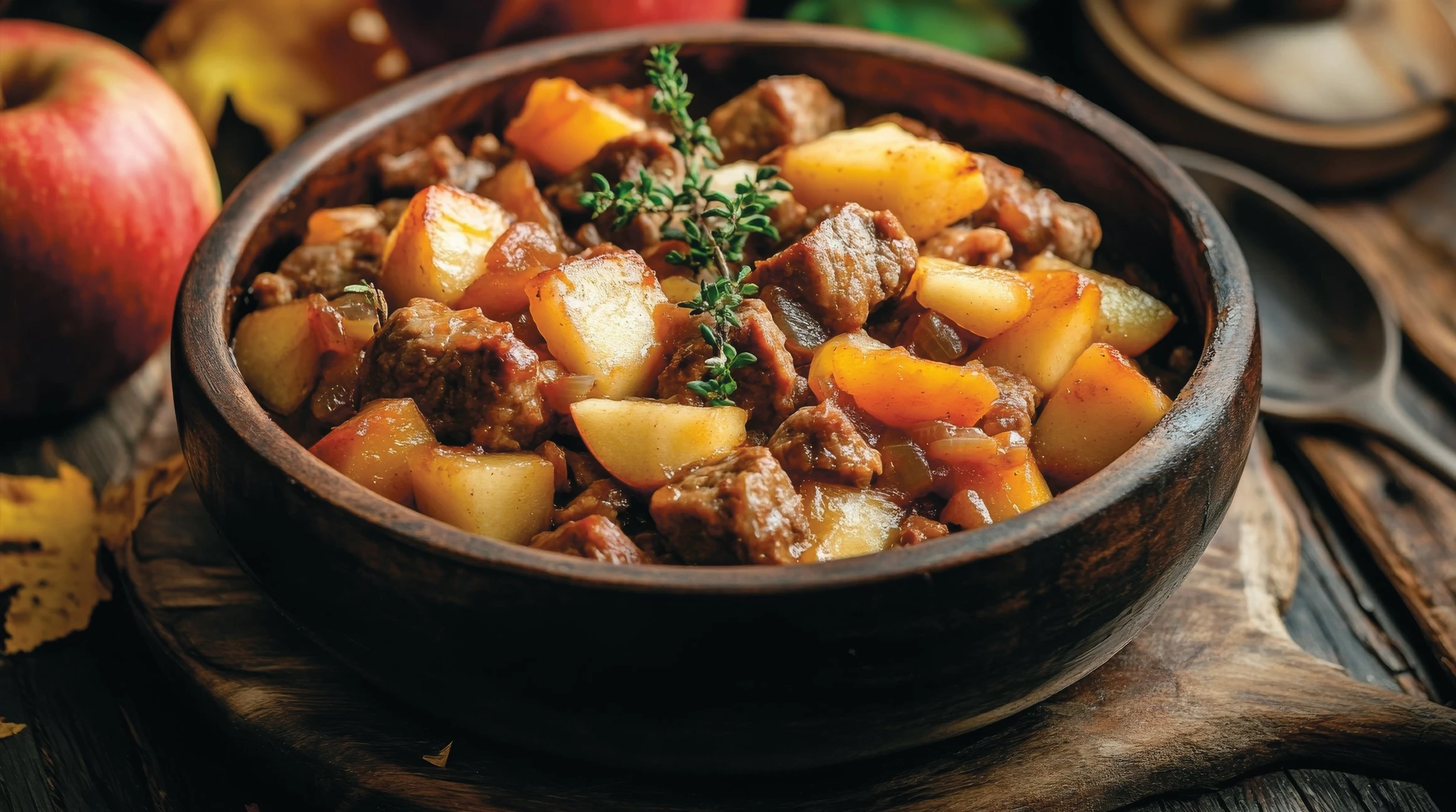 Joue de bœuf au cidre et aux pommes